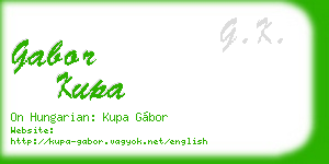 gabor kupa business card